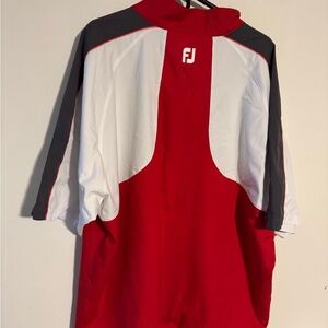 FootJoy Red and White Golf Pullover